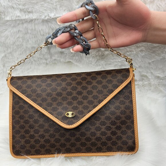 Céline  Macadam Triompe Leather Pochette - Picture 6 of 17